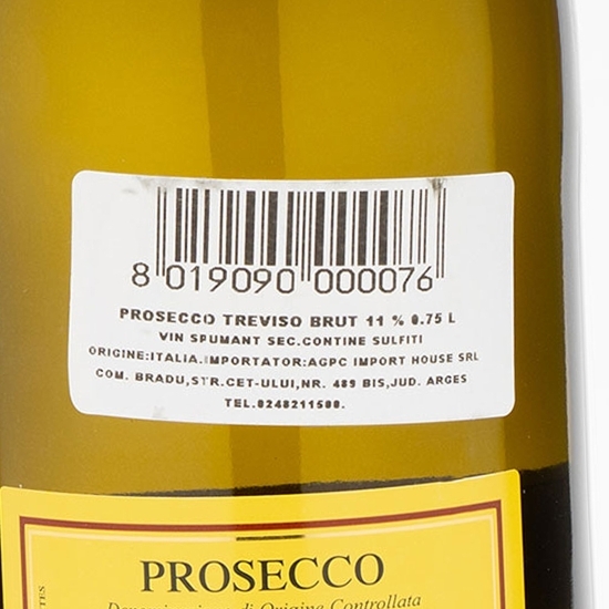 Vin spumant alb brut Prosecco Treviso 0.75l