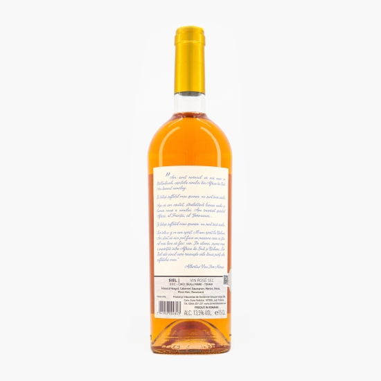Vin rose sec Fetească Neagră, Cabernet Sauvignon, Merlot, Shiraz, Pinot Noir & Busuioacă, 13.5%, 750ml