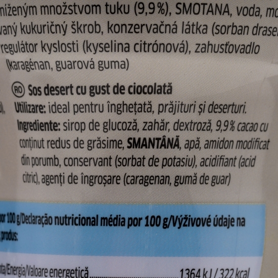Sos pentru deserturi ciocolată 1kg 
