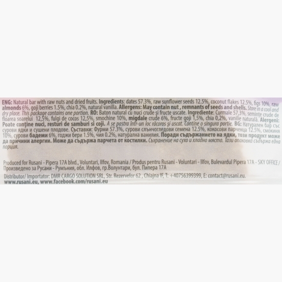 Biscuite vegan cu migdale și smochine, fără zahăr adăugat 40g