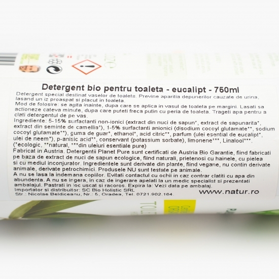 Detergent bio pentru toaletă, eucalipt 750ml