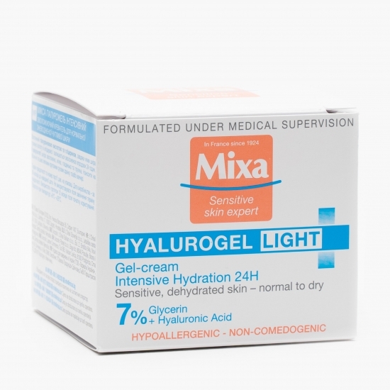 Gel-cremă hidratant cu acid hialuronic pentru ten normal-uscat Hyalurogel Light 50ml