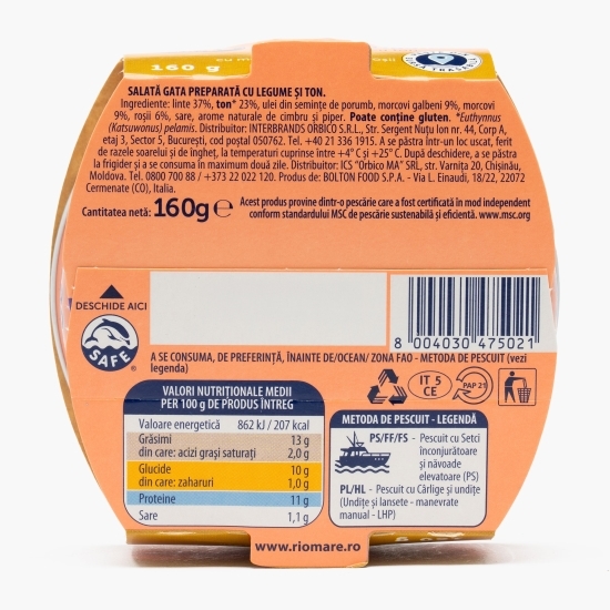 Salată cu ton și linte, Insalatissime 160g