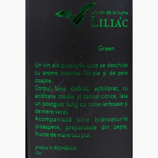 Vin alb sec Crepuscul Green, 12%, 0.75l
