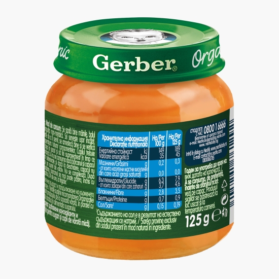 Piure ecologic din morcovi și cartofi dulci, 125g, +6 luni