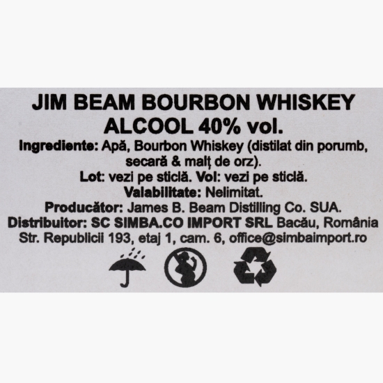 Bourbon Whiskey White, 40%, USA, 0.2l