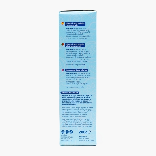 Cereale organice fără gluten, cu quinoa, +6 luni, 200g