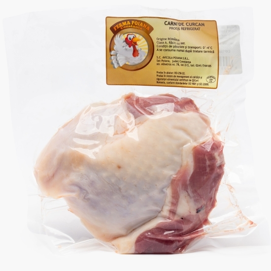 Pulpă curcan superioară dezosată cu piele 500g