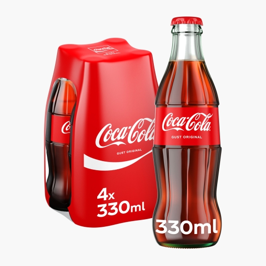 Băutură carbogazoasă cola, sticlă 4x330ml