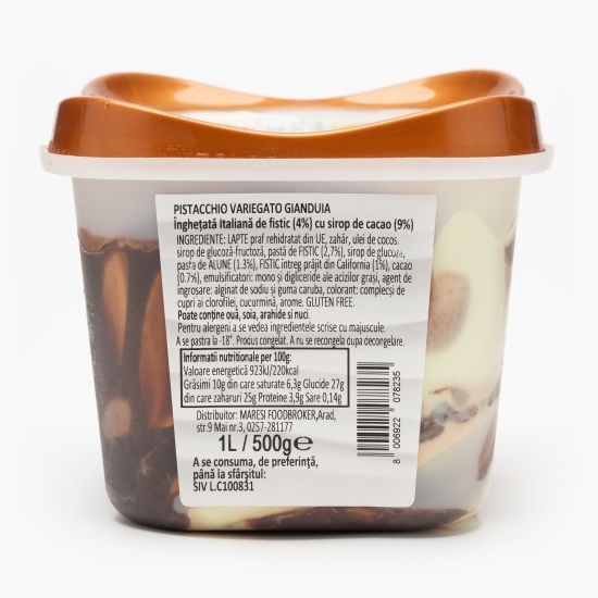 Înghețată de fistic cu sirop de cacao 1l
