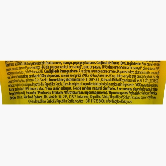 Piure de măr, mango, papaya și banană Go Mango Mix 200g