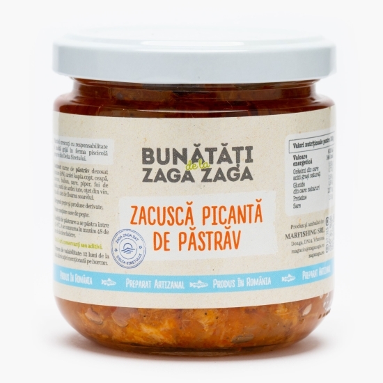 Zacuscă picantă de păstrăv 200g