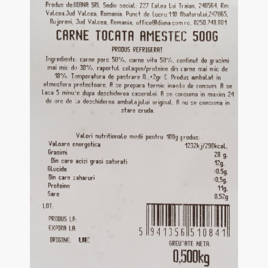Carne tocată amestec porc-vită 500g