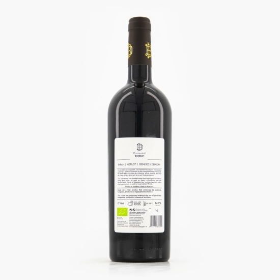 Vin roșu demisec eco Syrah & Merlot, 14.7%, 0.75l
