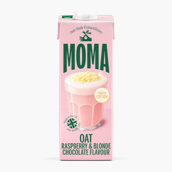 Băutură vegetală din ovăz cu zmeură și ciocolată albă 1l