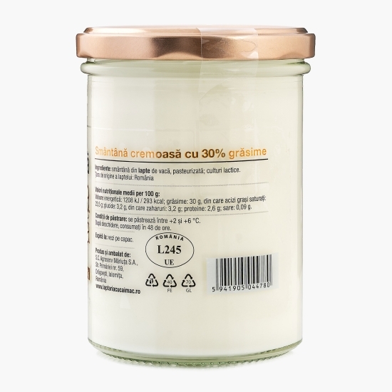 Smântână de la ferma noastră 30% grăsime, 400g