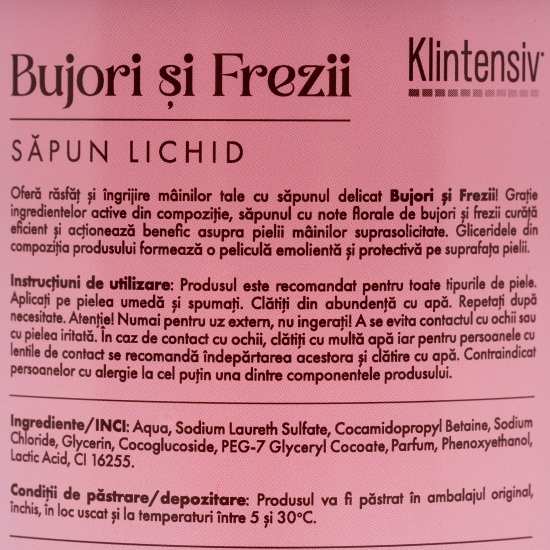 Săpun lichid Bujori și Frezii, 0.5l