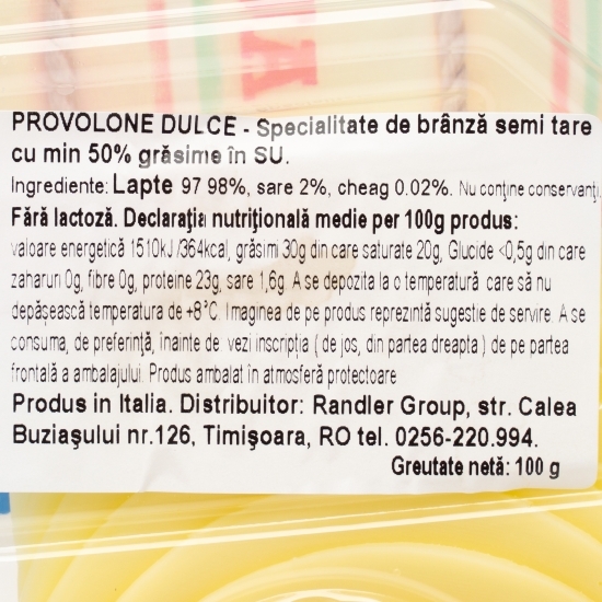 Specialitate de brânză Provolone dulce 100g
