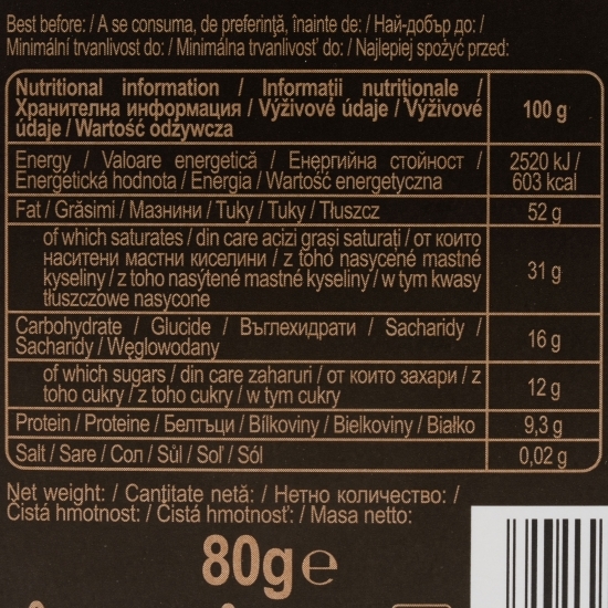 Ciocolată amăruie 85% cacao 80g