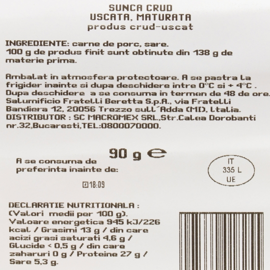 Prosciutto crudo 90g
