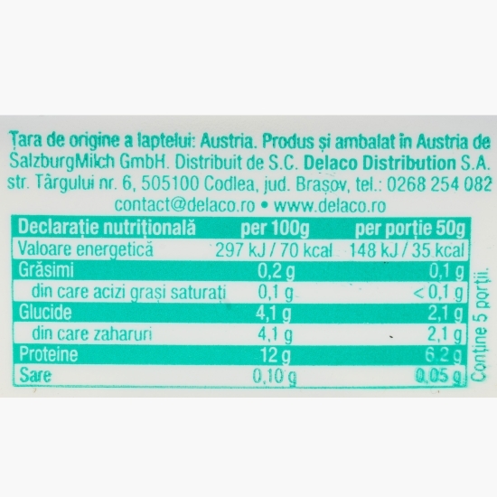 Brânză de vaci proaspătă 0.2% grăsime, 250g