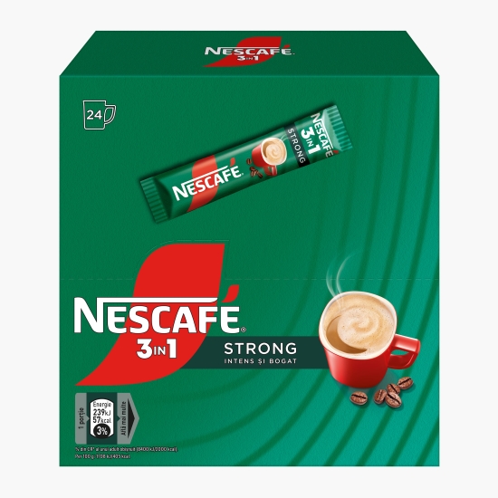 3în1 Strong plicuri, 24x14g, mix de cafea instant