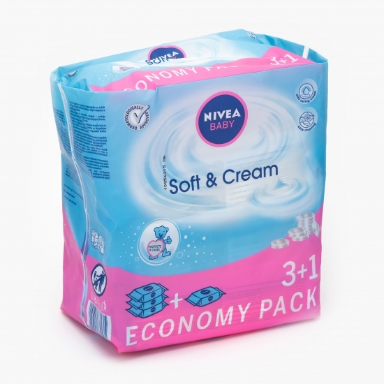 Șerveţele bebeluși Economy Pack Soft & Cream 4x63 buc