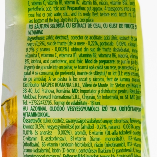 Băutură solubilă cu extract de ceai, cu gust de fructe și vitamine 300g