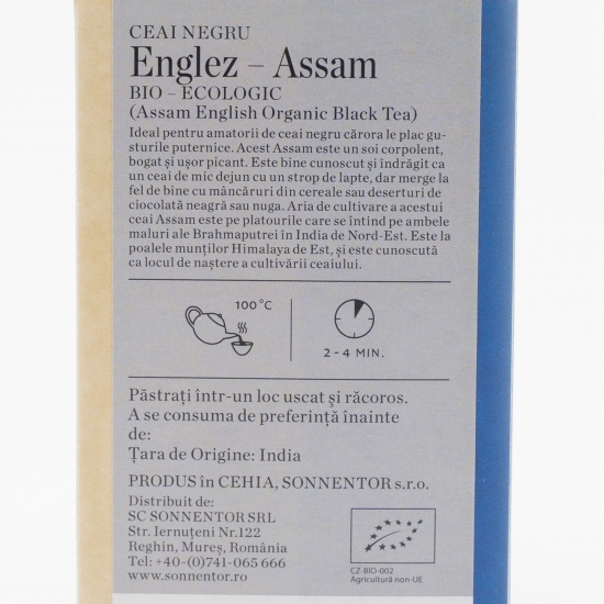Ceai negru eco englez Assam 18 plicuri