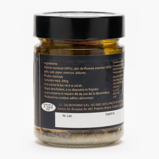 Păstrăv somonat în ulei 250g