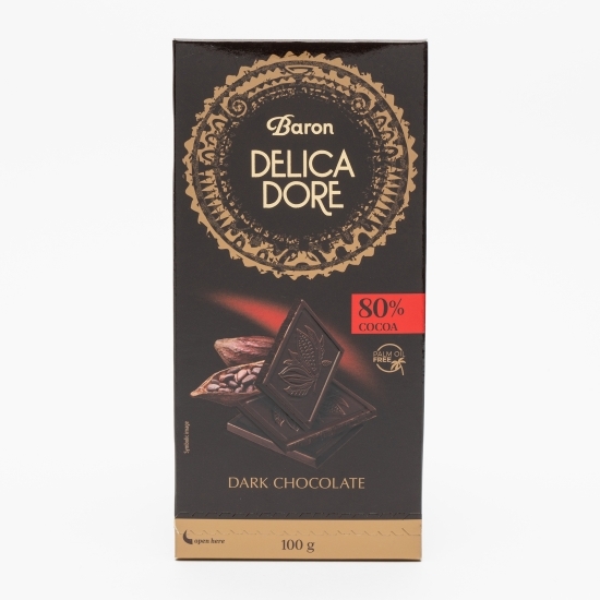 Ciocolată neagră cu 80% cacao 100g