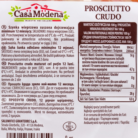 Prosciutto crudo 80g