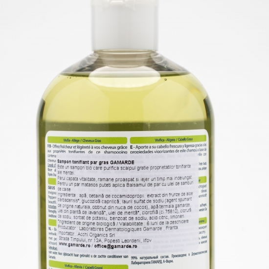 Șampon tonifiant păr gras, bio 500ml