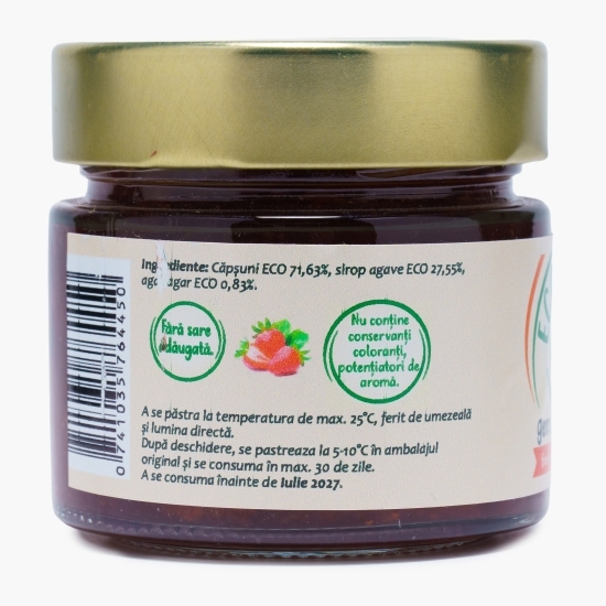 Gem de căpșuni, fără zahăr adăugat, ECO 220g