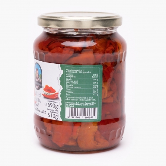 Ardei kapia copt și decojit în oțet 690g