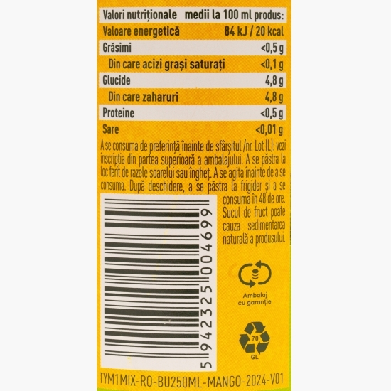 Băutură necarbogazoasă măr, mango, mentă 250ml