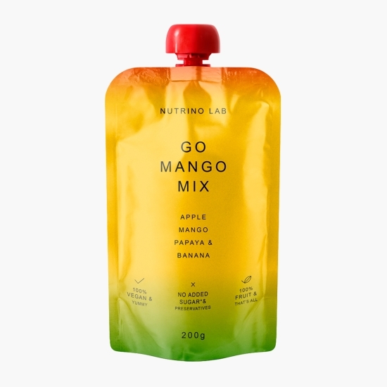 Piure de măr, mango, papaya și banană Go Mango Mix 200g