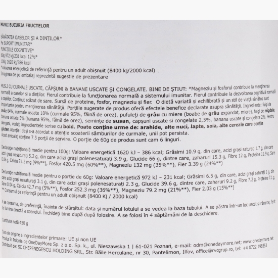 Muesli cu fructe Fruity Joy 450g