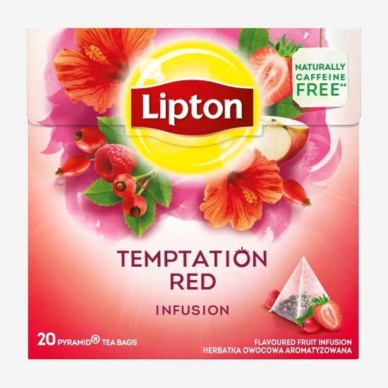 Ceai infuzie de fructe Temptation Red 20 plicuri 