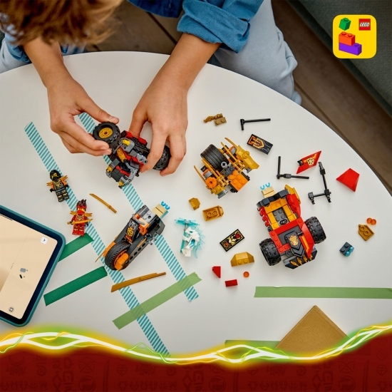 Vehiculele transformabile ale lui Kai și Cole, 71864 Ninjago, 394 piese, +7 ani