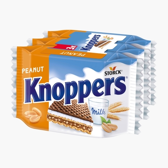 Napolitane cu cremă de lapte și arahide 3x25g