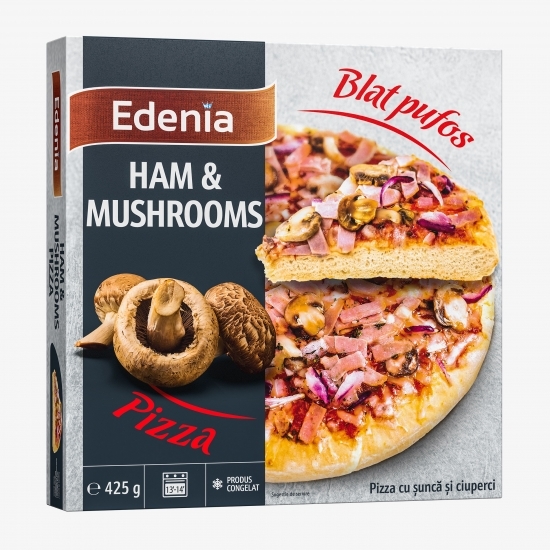 Pizza cu șuncă și ciuperci 425g