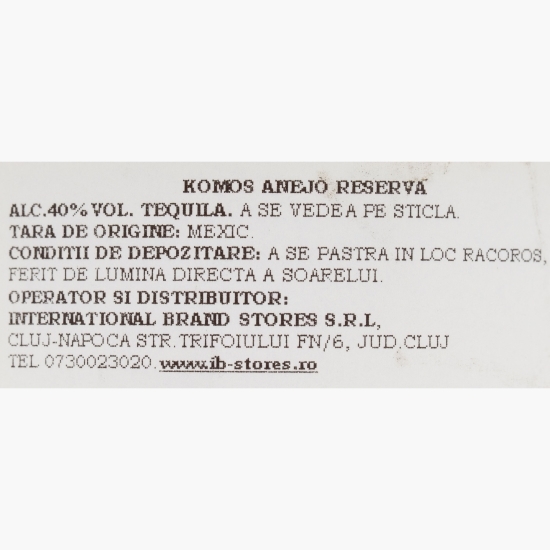 Tequila Anejo Reserva, 40%, 750ml