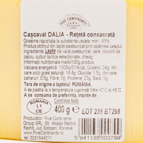 Cașcaval Dalia 45% grăsime 400g