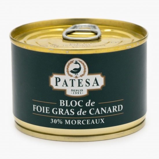 Bloc de foie gras de rață 30% bucăți întregi 160g