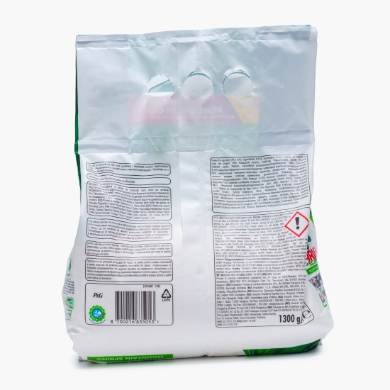 Detergent de rufe pudră Mountain Spring, 20 spălări, 1.3kg