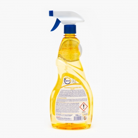 Dezinfectant spray fără clor pentru suprafețe mici Lămâie 750ml