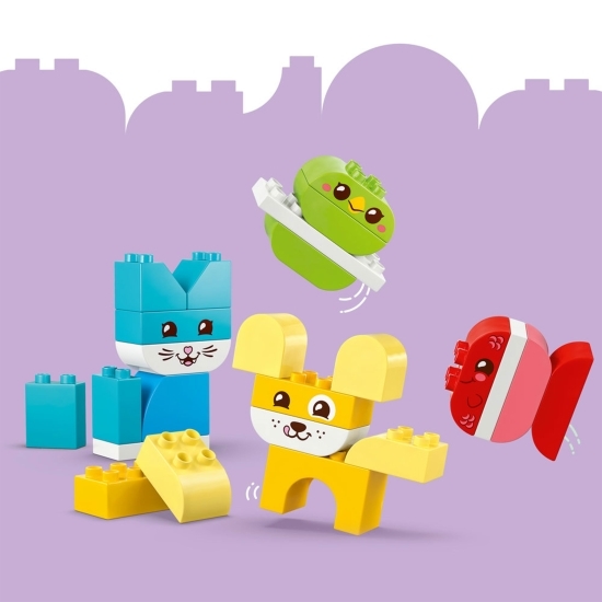 Animăluțe de companie creative 3 în 1, 10477 Duplo, 24 piese, +1 an jumătate
