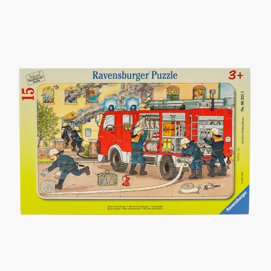 Puzzle-Mașină de pompieri 15 piese 3+ ani