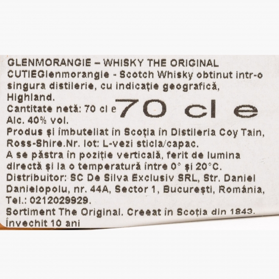 Whisky Single Malt 10 ani, 40% alc. 0.7l + cutie